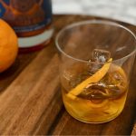 old fashioned mocktail with non alcoholic whiskey