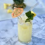 non alcoholic pina colada with lyres