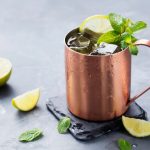 non alcoholic Moscow Mule with lime