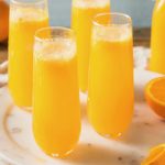 tray of non alcoholic mimosas