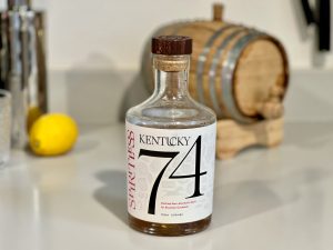 alcohol free whiskey with barrel and mocktail mixing supplies