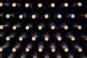 wine bottles stacked on each other