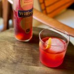 non alcoholic Negroni with Wilfreds aperitif and orange peel